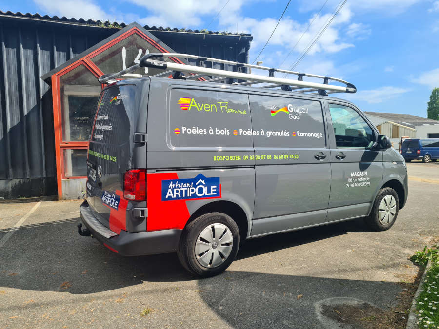 marquage adhésif véhicule Aven Flamme
